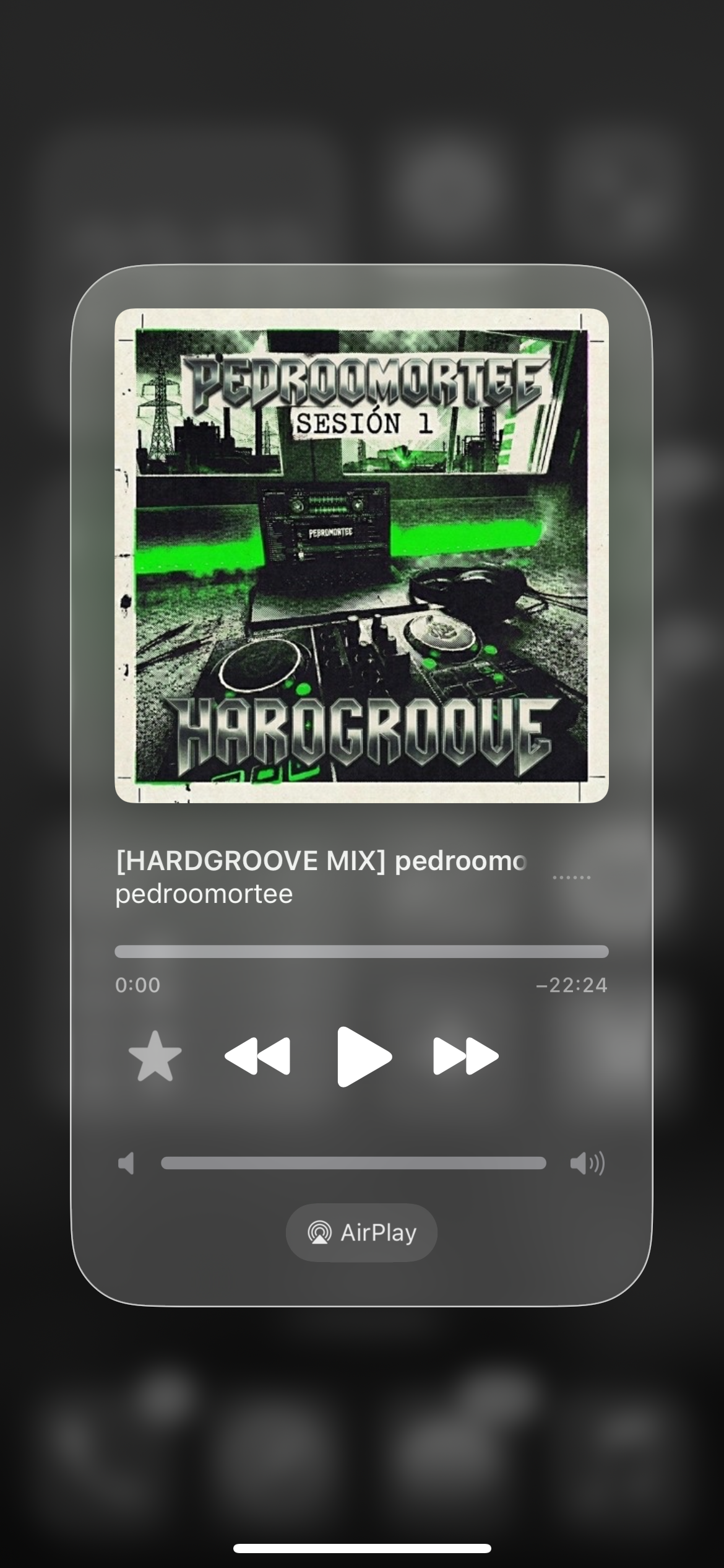 La portada de una de mis sesiones de Hardgroove