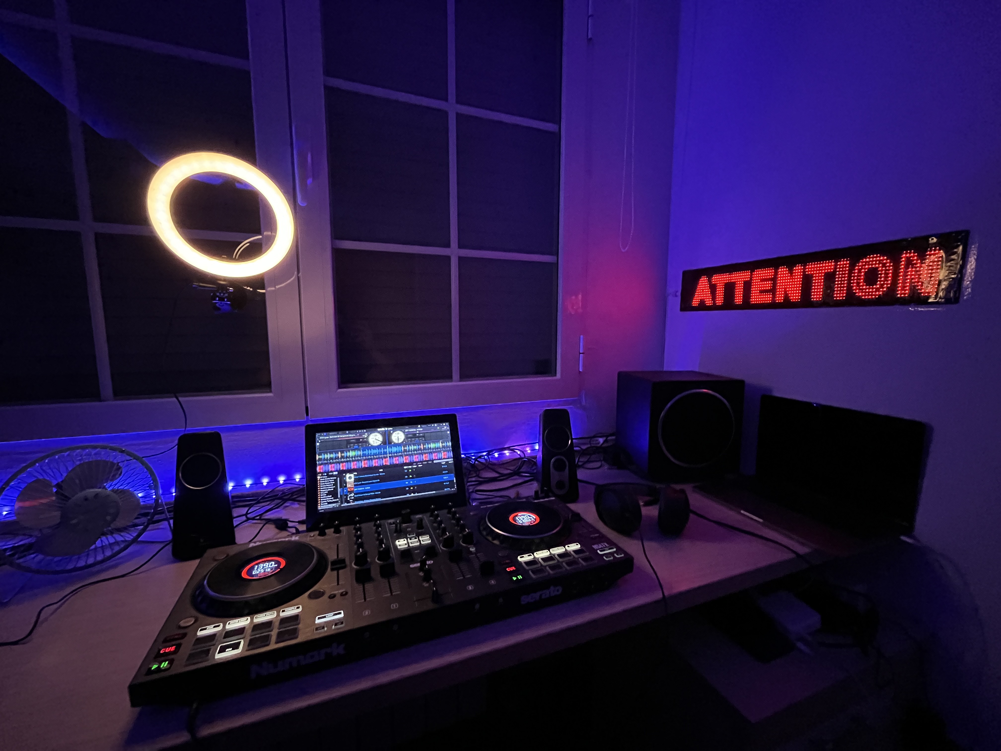 Mi espacio de mezcla preparado para grabar sesiones